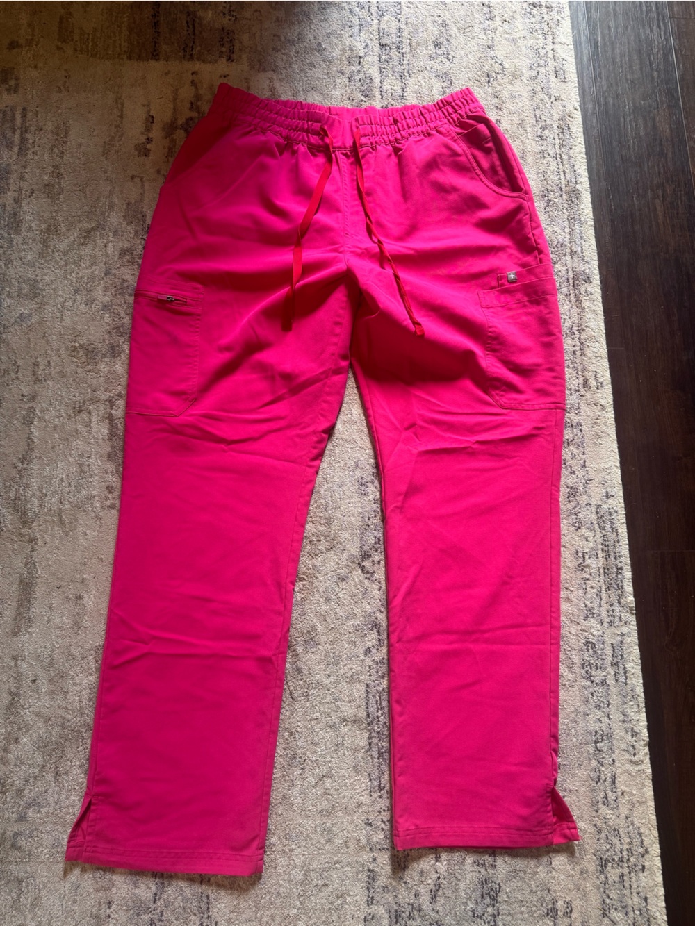 Figs Women’s Bright Hot Pink Wide Leg Scrubs